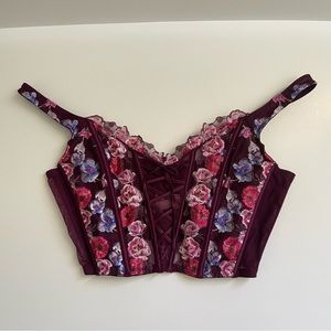 VICTORIA’S SECRET FLORAL CORSET BUSTIER SIZE LARGE